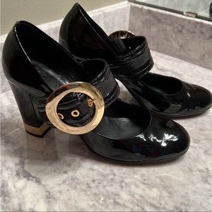 Tory Burch Black Patent Heels size 9.5